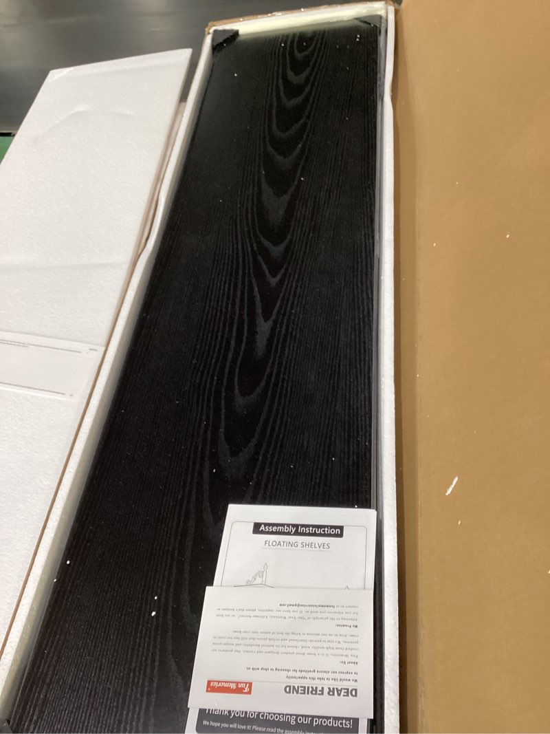 Fun Memories Large Floating Shelves for Wall 48 Inches Long, 12 Inch Deep Shelves with Metal Bracket