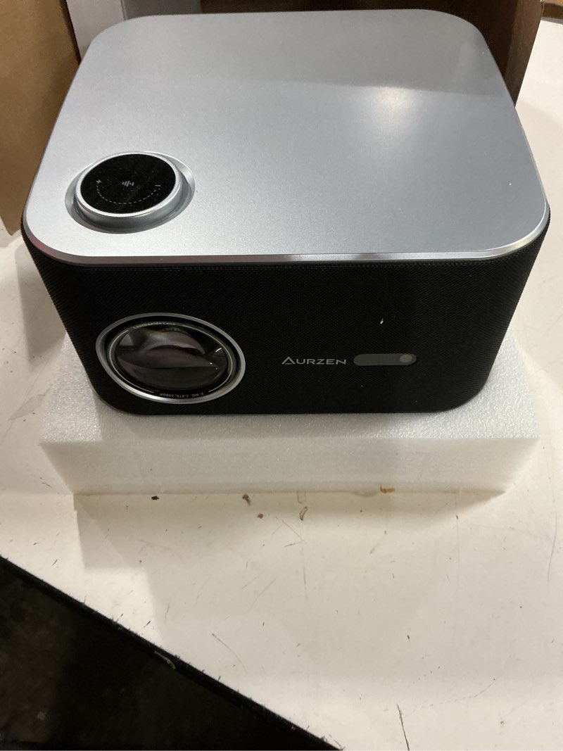 Condition photo showing New/Like New for 3-in-1 projector 4k supported, aurzen boom 3 smart projector with wifi and bluetooth, 3d doiby audio & 36w speakers, auto focus & keystone, netflix official 500 ansi home outdoor proyector, black