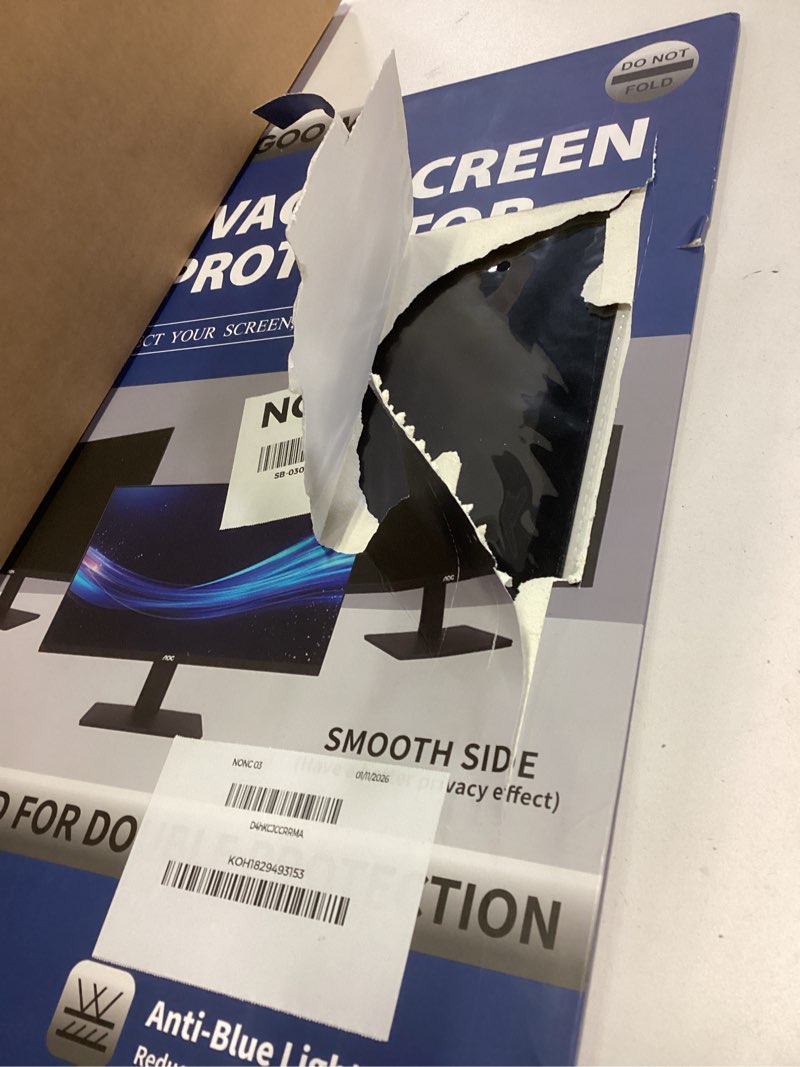 Condition photo showing Good Condition for 2 Pack 24 Inch Privacy Screen for Computer Monitor 16:9 Aspect Ratio, Eye Protection Anti Glare Computer Screen Cover, Removable Anti-Scratch Computer Screen Privacy Shield for 24'' Widescreen Monitor 2 PACK 24 Inch Privacy Screen (16:9?