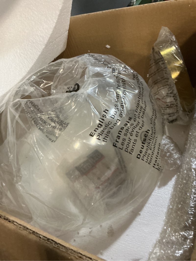 Condition photo showing Good Condition for 14" globe pendant light contemporary globe pendant lights kitchen island 3 light gold mid century pendant light clear glass with brass finish adjustable hanging light fixture for dining room clear & brass 14 inch