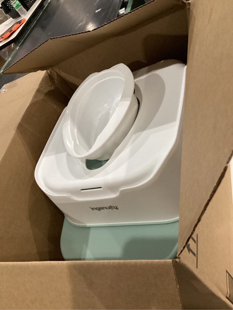 Condition photo showing As Is for ingenuity prepare to potty 3-in-1 system - potty training toilet, topper, step stool, easy setup, for toddlers ages 18 months+
