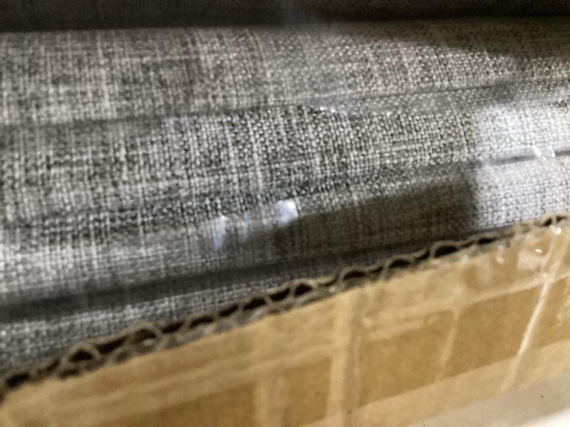 Condition photo showing As Is for lazblinds no tools no drill cordless roman shades for windows, blackout thermal insulated uv blocking window blinds, lightweight fabric blinds for indoor windows, 24" w x 72" h, blackout - grey grey 24" w x 72" h
