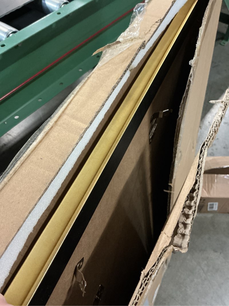 Condition photo showing Good Condition for hliwegns brushed gold 24x32 frame – poster frame with brushed gold finish – picture frame for 24 x 32 artwork, canvas prints, puzzles, and wall decor