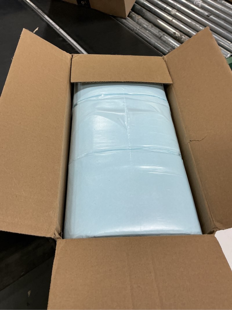 Condition photo showing New/Like New for amazon basics leak-proof dog and puppy potty training pee pads with quick-dry 5-layer super absorbent design for housebreaking, regular size 22x22", blue & white, 150 count regular 150 count