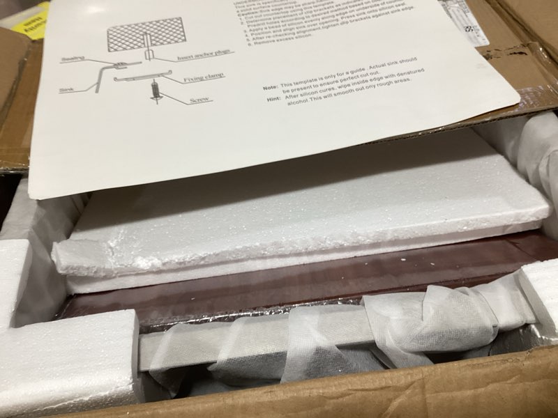 Condition photo showing Good Condition for 21 inch bar sink undermount-vasoyo 21x17 inch undermount kitchen sink workstation wet bar prep 16 gauge stainless steel single bowl under mount rv sinks with cutting board 21"x17"x10" stainless steel-workstation
