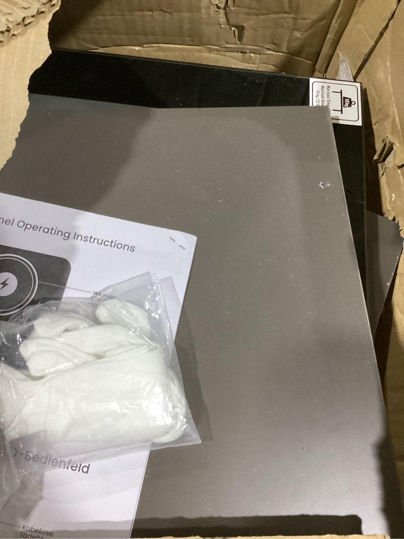 Condition photo showing Good Condition for led nightstand with rgb color adjustment night stand wireless charging station and storage bedside table black nightstands glass tabletop end tables for living room, bedroom,office, sofa side