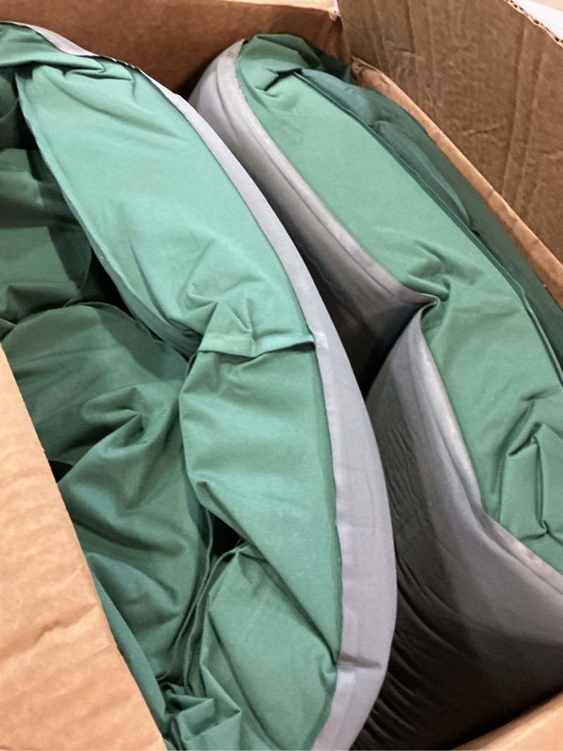 Condition photo showing Good Condition for self inflating sleeping pad with electric pump, 3.14" ultra-thick memory foam sleeping mats for camping,easy inflate&deflate,9.5 r-value insulated camping mattress pad with pillow for car travel tent green single