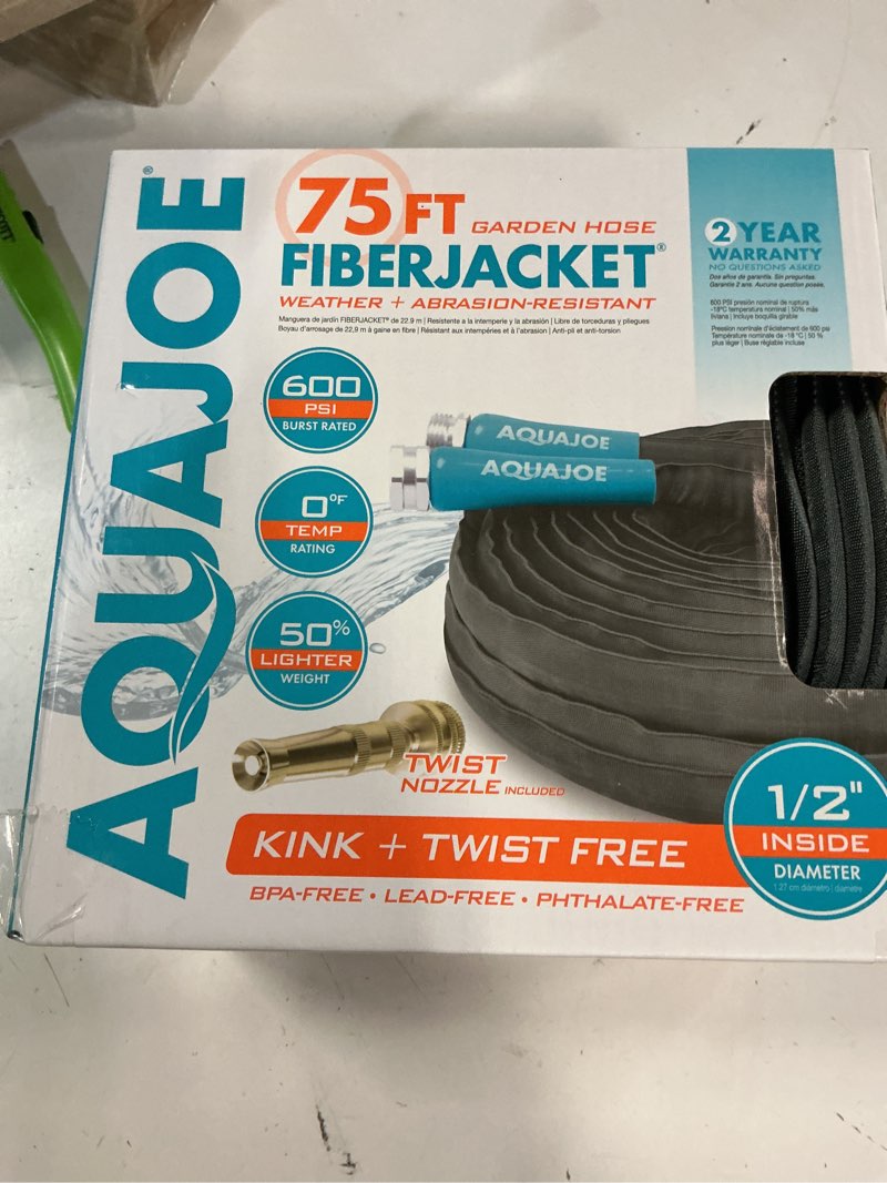 Condition photo showing New/Like New for aqua joe fiberjacket garden hose   75-foot
