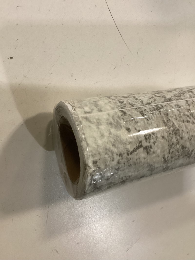 Condition photo showing As Is for Livelynine 36 x 197 Inch Gray Granite Contact Paper for Countertops Waterproof Self Adhesive Granite Countertop Peel and Stick for Kitchen Table Bedroom Desk Counter Top Vinyl Wrap Counter Top Cover