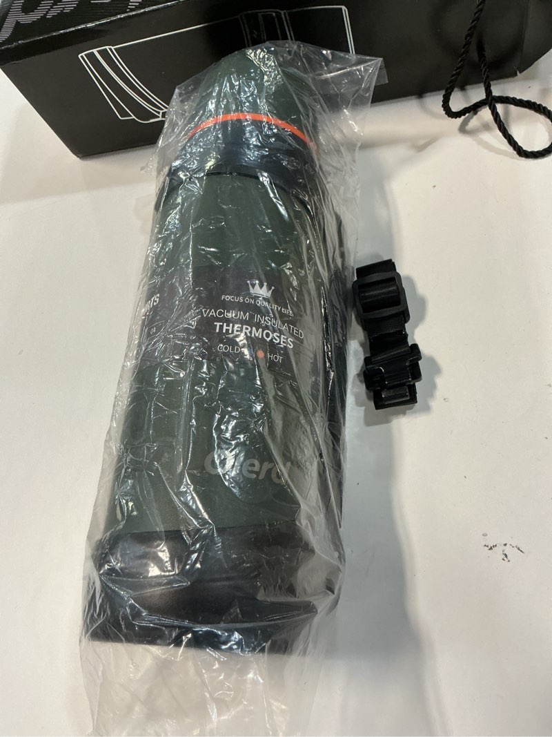 Condition photo showing New/Like New for Large Thermosflask- 85oz Stainless Steel Insulated Bottle for Travel with BPA Free Cup - 2.5L Oversized Vacuum Insulated Thermoses with Handle and Strap for Hot & Cold Drinks(Green) 84.5 Ounces Green