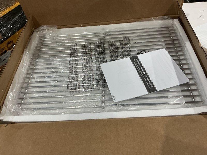 Condition photo showing Good Condition for uniflasy 19.5" grill grate for weber genesis 300 series, 304 stainless steel grill grate for weber genesis s330 s320 s310 e330 e320 e310, replacement grill grates for weber 7528/7524 19.5" x 12.9" stainless steel