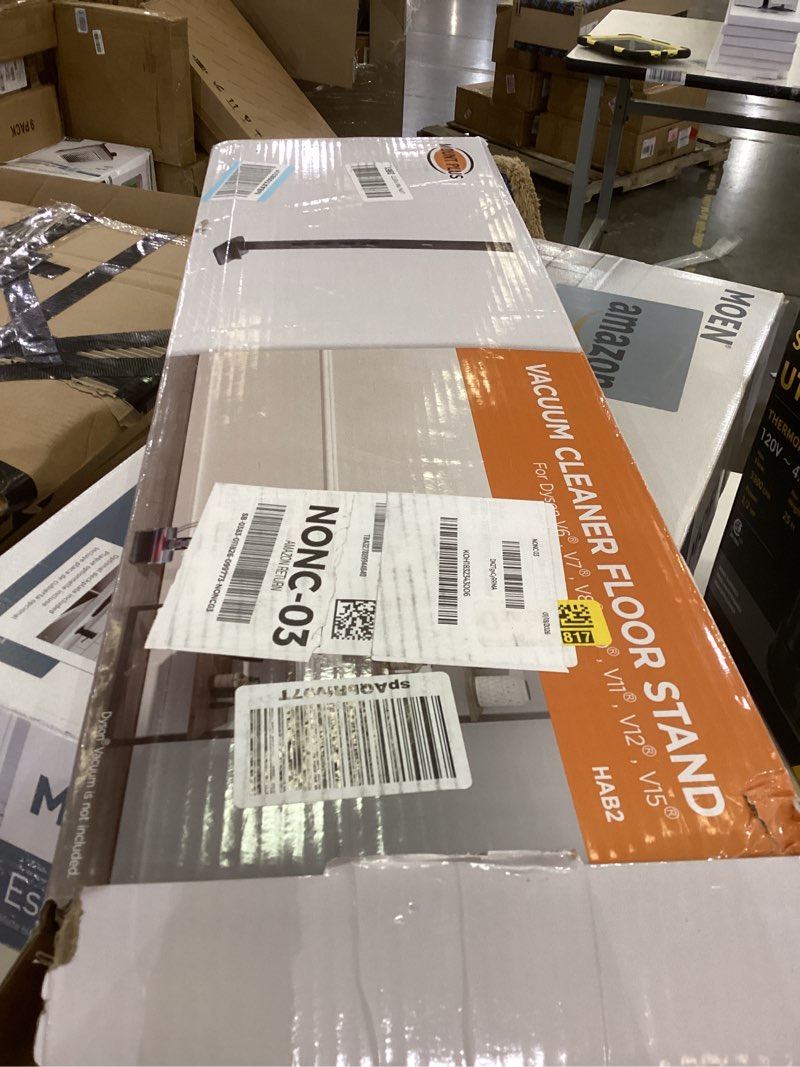 Condition photo showing As Is for Mount Plus MP-HAB2 Premier Aluminum Storage Stand Dock Dockings Station Made for Dyson V15 V12 V11 V10 V8 V7 V6 Cordless Stick Vacuum Cleaner, Stable Metal Storage Bracket Organizer Rack