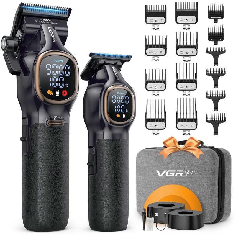 vgrpro professional hair clippers for men, professional barber clippers and t...