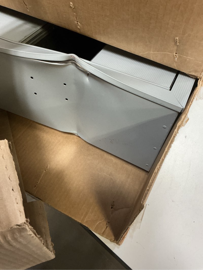 Condition photo showing As Is for salsbury industries 3503asu surface mounted vertical mailbox with 3 doors and usps access, aluminum