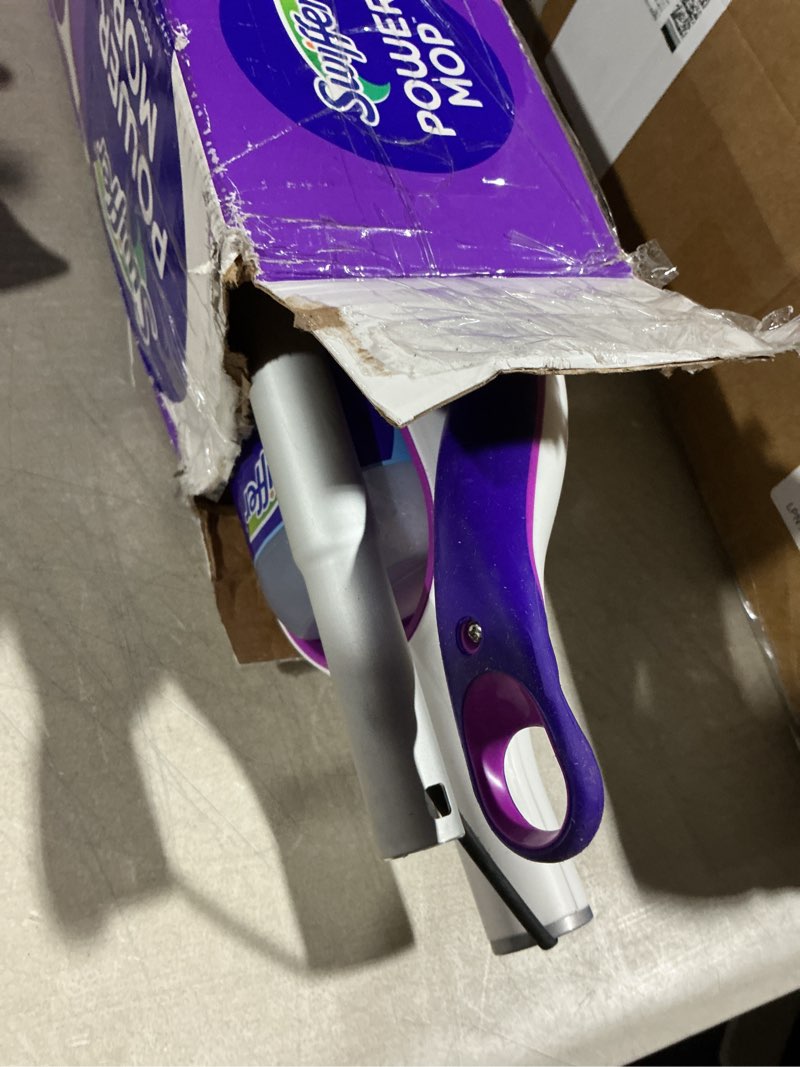 Condition photo showing As Is for swiffer power mop multi-surface kit for floor cleaning  fresh scent