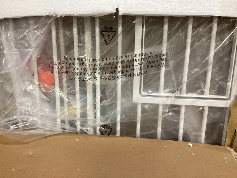 Condition photo showing Good Condition for 71" extra tall pet gate with cat door, fits for 28.7"&37.5" extra wide pressure mounted pet barrier auto-close safety cat gate with walk through door latch,white,no drill white opening 28.7&37.5 inches wide