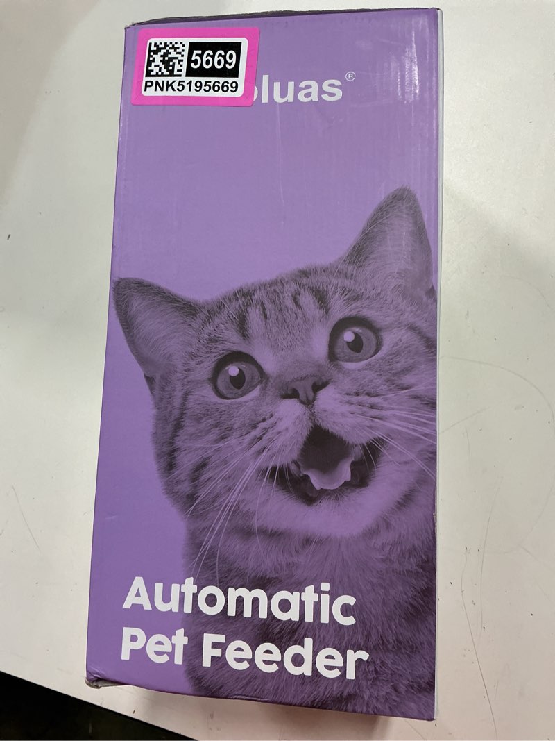Condition photo showing New/Like New for voluas automatic cat feeders for two cats, double pet feeder with 2 stainless steel bowls,6l timed cat feeder with memory function, pet food dish