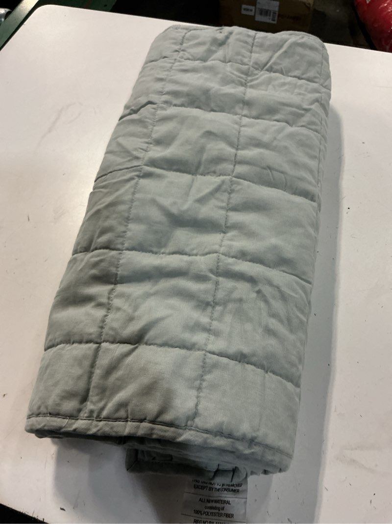 Condition photo showing Good Condition for  quince european linen box quilted sham set 2 pcs 