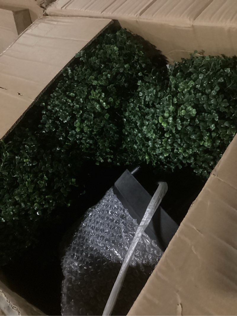 Condition photo showing Good Condition for similar to) lnoicy artificial greenery plants outdoor uv resistant fake plants boxwood shrubs grass,20 bundles for farmhouse home garden office patio backyard wedding and indoor outdoor decoration green 20