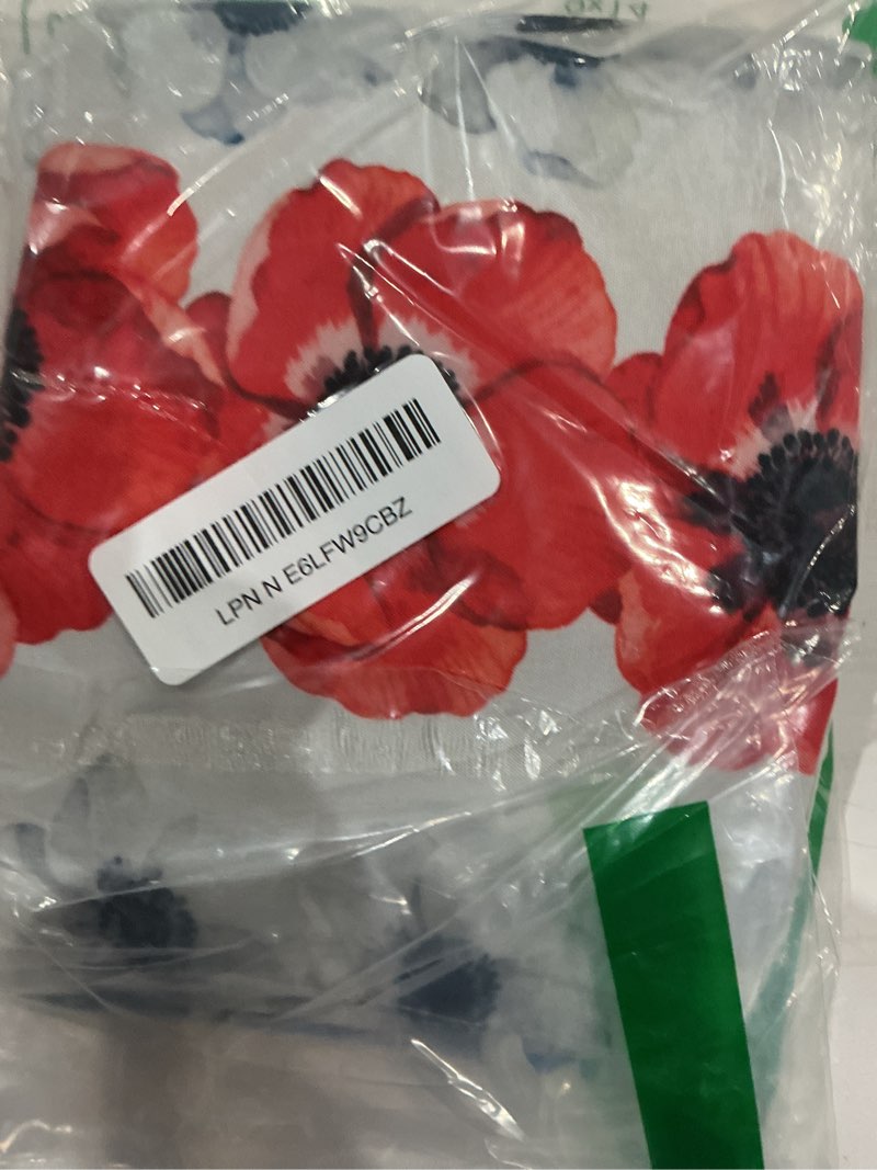 Condition photo showing Good Condition for patriotic flower american house flag 28 x 40 double sided spring summer garden decor 4th of july memorial independence day decorations red white blue poppy yard banner for outside july-flower