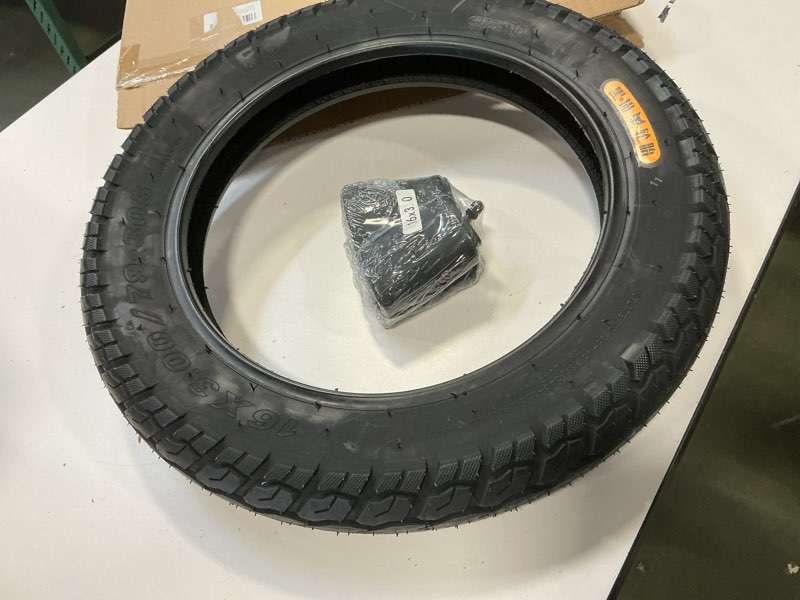 Condition photo showing Good Condition for 16x3.0 Tubeless Tire for Electric Scooter E-Bike16 Inch Rubber Tyre Wide 3.0 Inch Tread Cycling Accessory, Black, 436x80mm