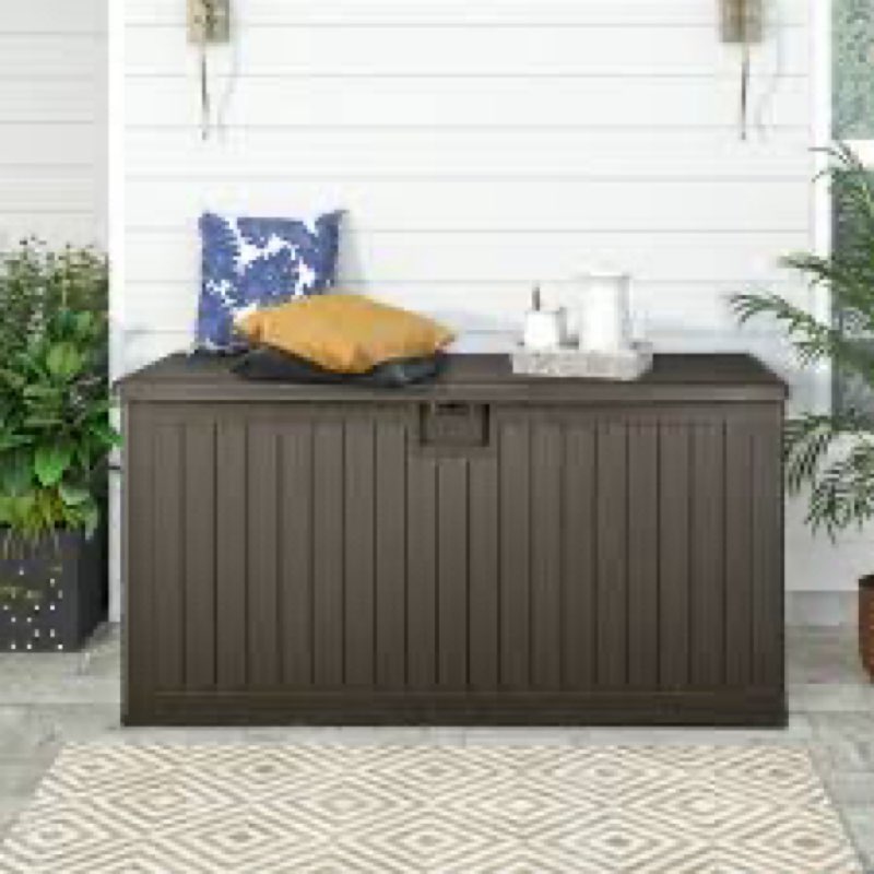 balconera 230 gallons resin lockable deck box incomplete 