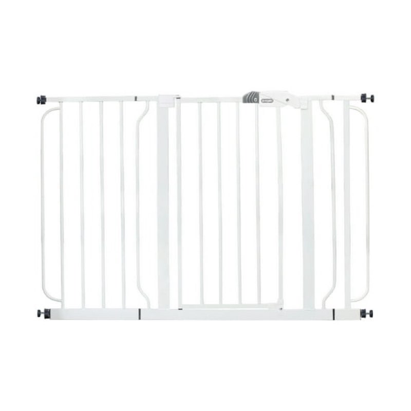 Regalo Easy Step Extra Wide 49-Inch Baby Safety Gate, White – Adjustable Metal Gate for Babies