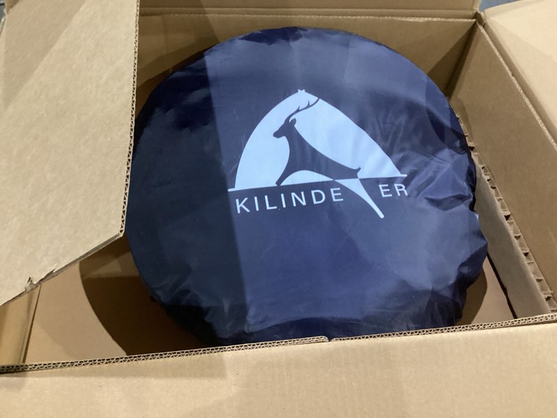 Condition photo showing As Is for Sports Pod, Kilindeer Pop Up Weather Tent for 1 Person – Portable All-Weather Shelter with Clear TPU Panels, Instant Setup for Outdoor Events, Camping, Hiking, Wind & Rain Protection Blue