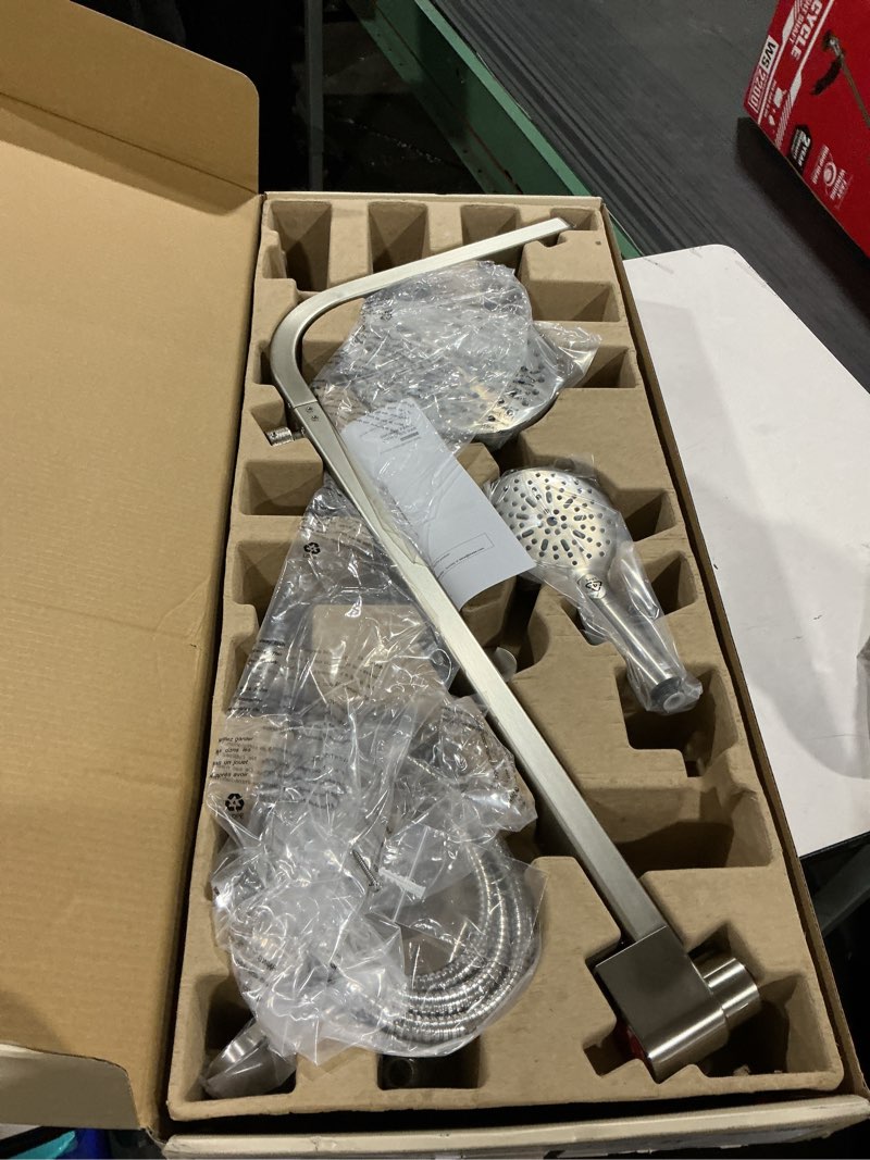 Condition photo showing Good Condition for allen + roth drexler nickel 7.87-in dual head shower panel system with 3-way diverter