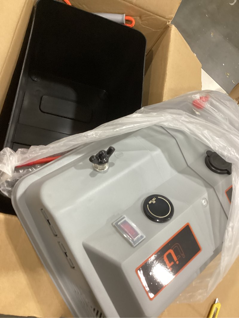 Condition photo showing As Is for sunapex smart battery box 12v/24v power center - multi ports & circuit breaker for trolling motor, marine,rv & solar panel (pro,battery not included)
