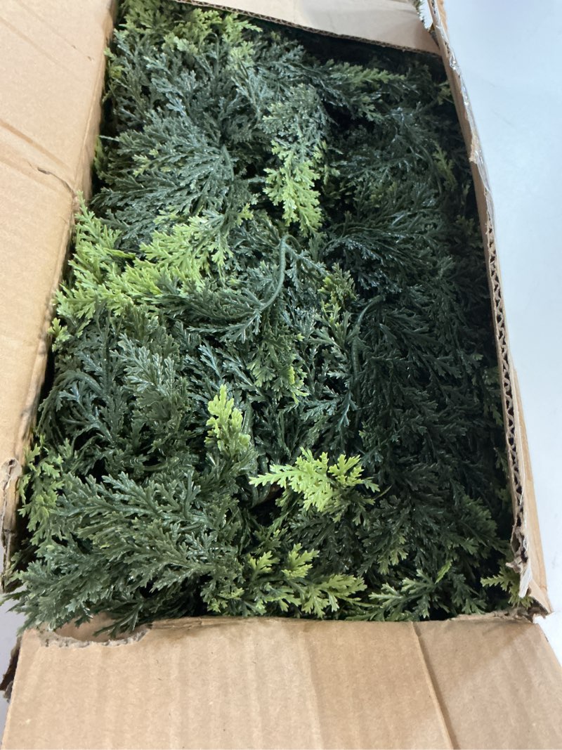 Condition photo showing Good Condition for 6 FT Christmas Cedar Garland, Real Touch Soft & Thickness Greenery Pine Garland for Mantle Table Fireplace Outdoor Indoor Christmas Decorcorations 6 ft 1