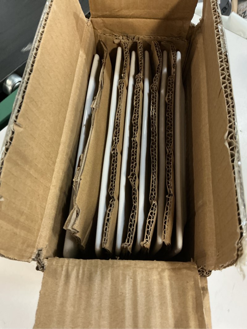 Condition photo showing Good Condition for better homes & gardens square porcelain dinner plates, white, set of 6