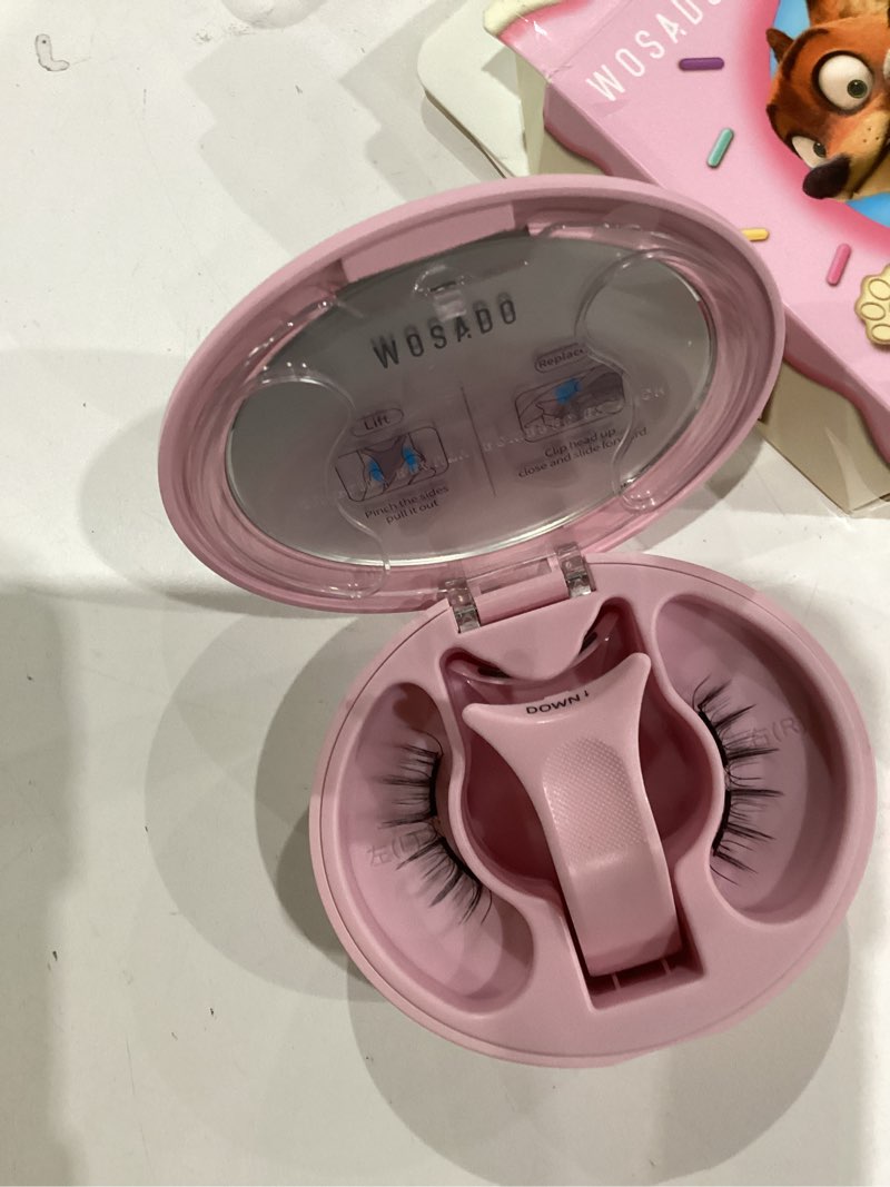 Condition photo showing Good Condition for WOSADO×Disney Soft Magnetic Eyelashes Kit with Applicator, No.14 Frost Black Reusable Glue-free Wispy Magnetic Lashes, Cruelty-free False Lashes, Waterproof, Lightweight, Suit for Heavy Makeup No.14 Frost Black 1 pair (Pack of 1)