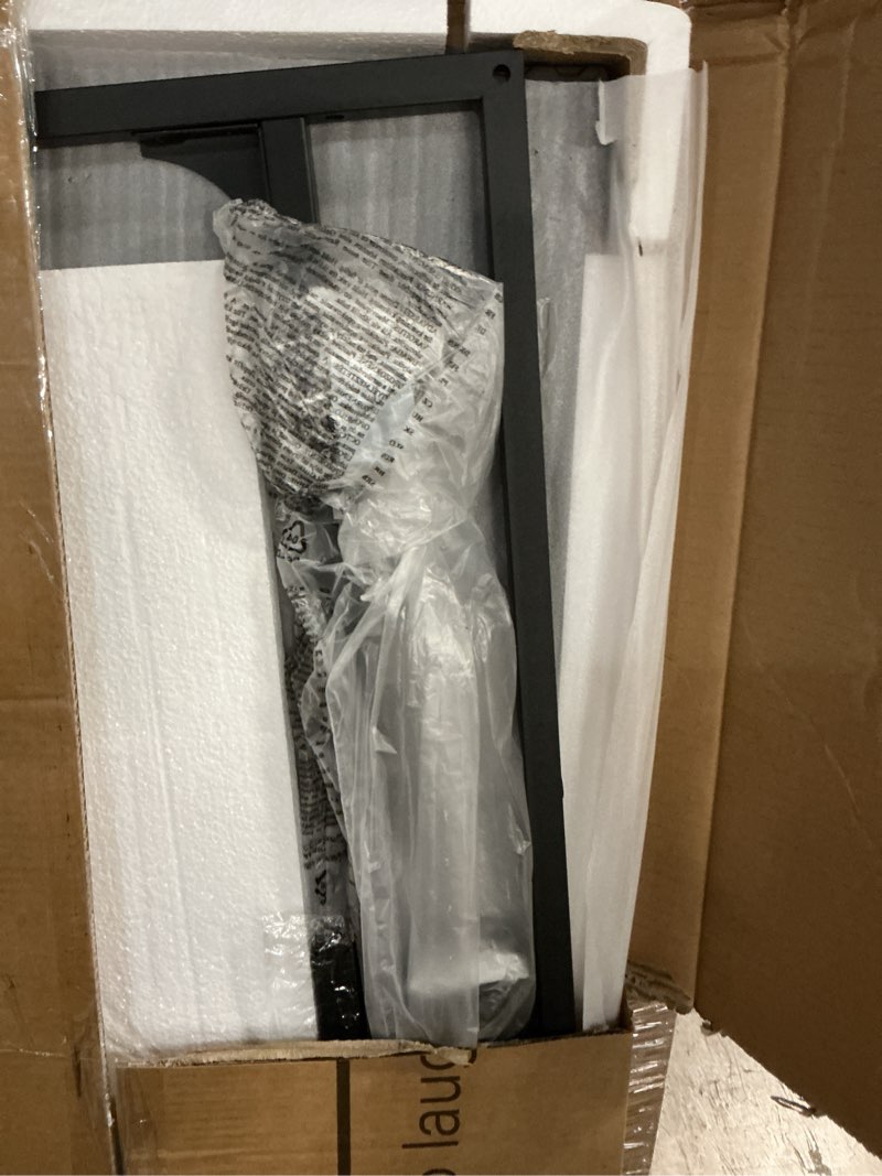 Condition photo showing As Is for Huuger Computer Desk, 55 Inch Home Office Desk, Gaming Writing Work from Home Study Desk, Large Legroom, Sturdy Metal Frame, Modern Simple, Black Black 54inch