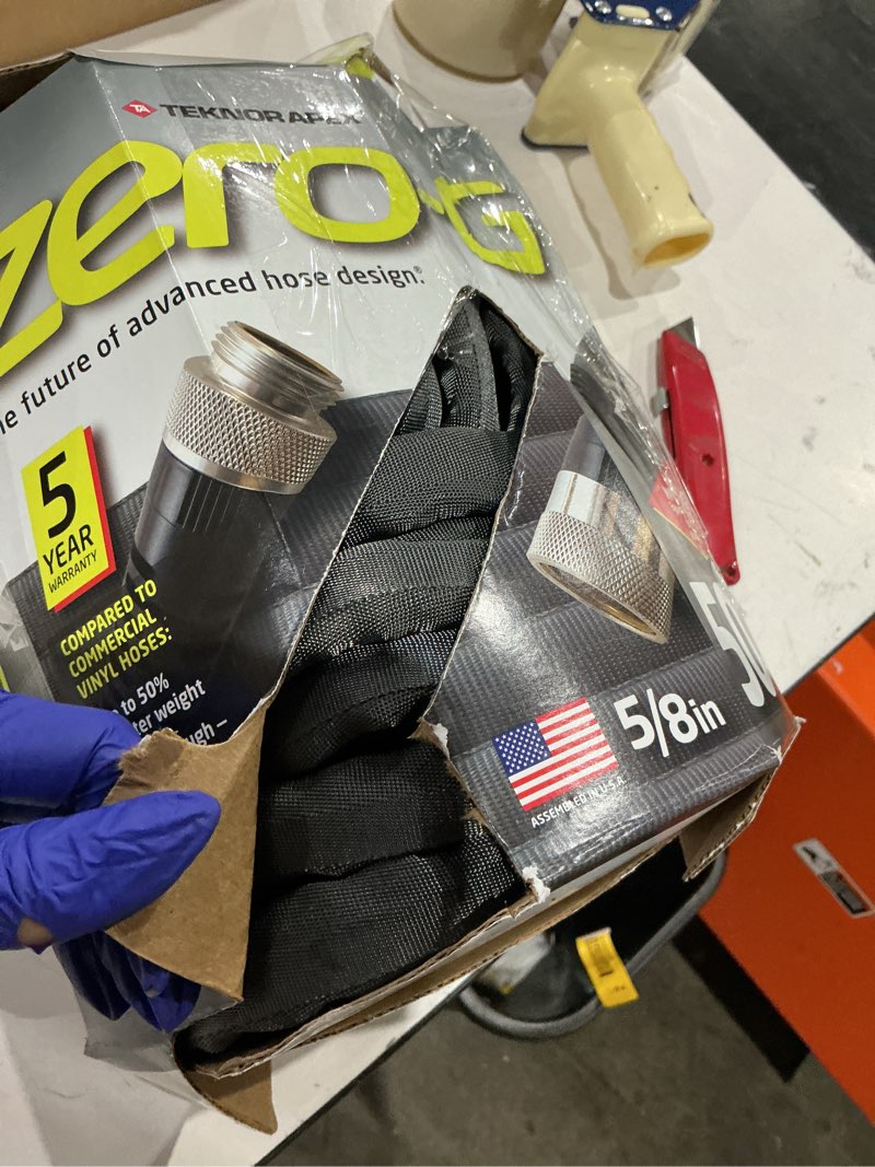 Condition photo showing As Is for teknor zero-g advanced 5/8" x 50' hose