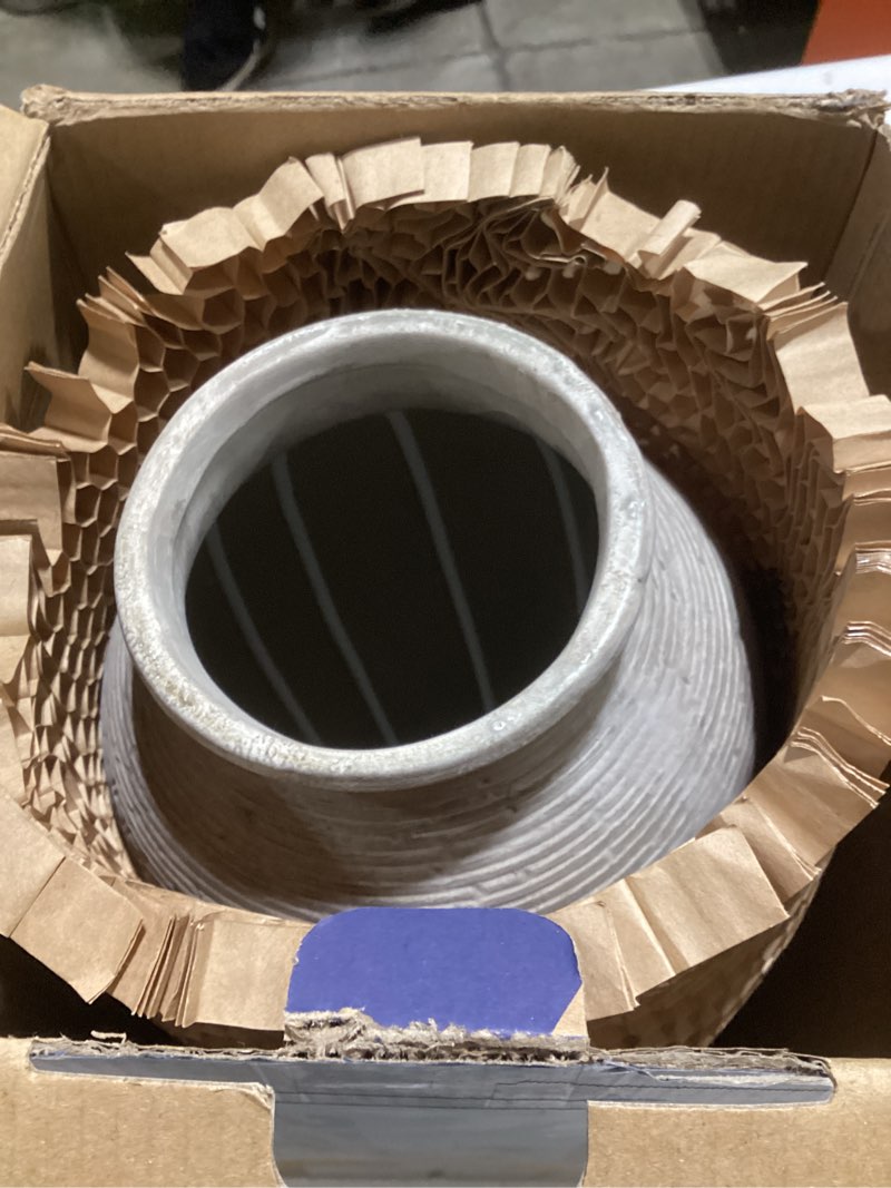 Condition photo showing Good Condition for ceramic flower vase home decor - large tall farmhouse table vases rustic vintage living room kitchen bedroom decorations for house book shelf office coffee desk dining fireplace (11" retro) retro-11"