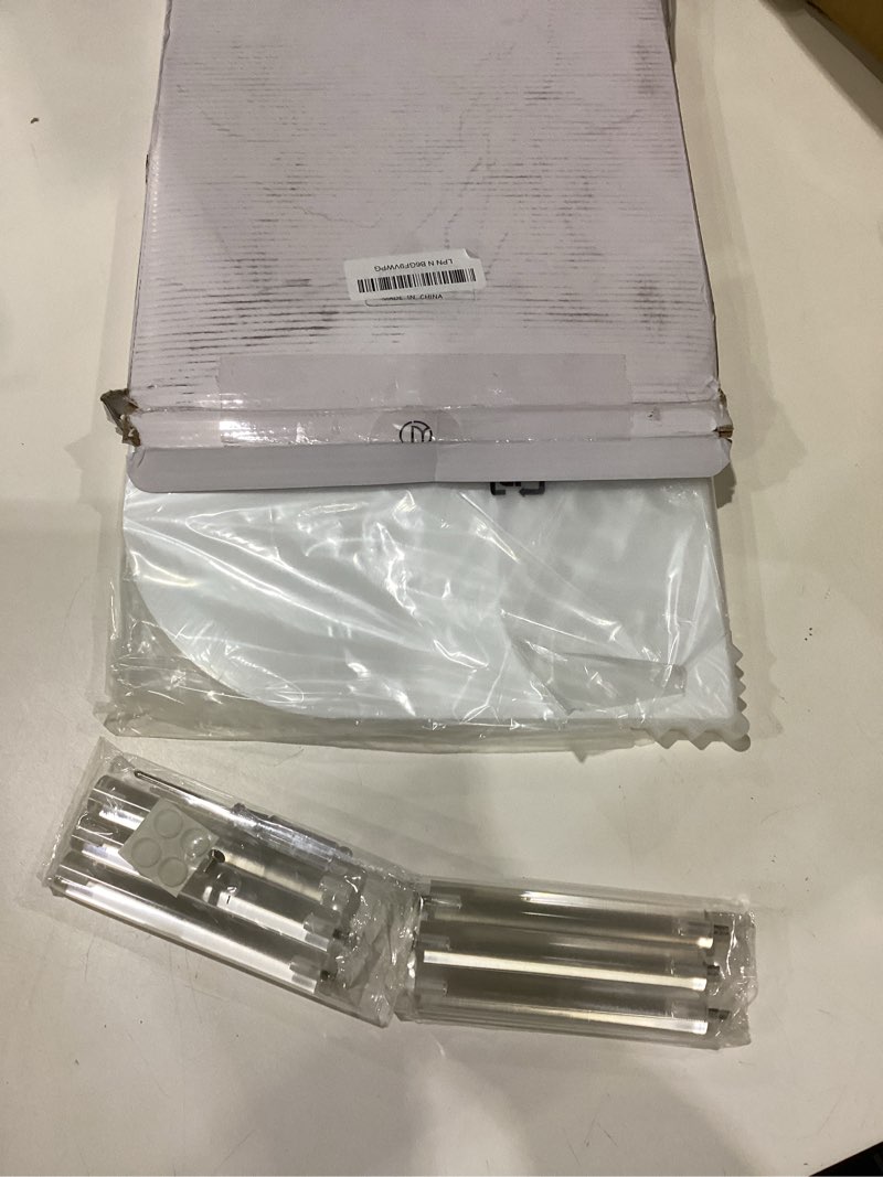 Condition photo showing New/Like New for Plate Organizer for Cabinet Space Saver - Acrylic Corner Shelf for Dishes, Bowls, 3-Tier Kitchen Countertop Cabinet Organization, Dinner Plates Holder, and Small Shelf for Bathroom Storage - White