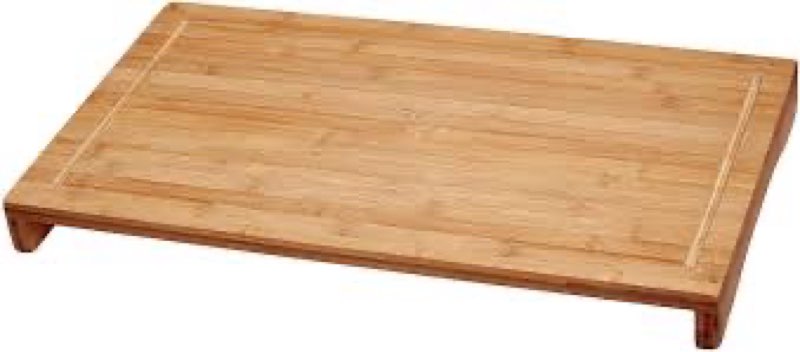 Lipper International Bamboo Wood Over-The-Sink/Stove Kitchen Cutting and Serving Board, Large, 20-1/