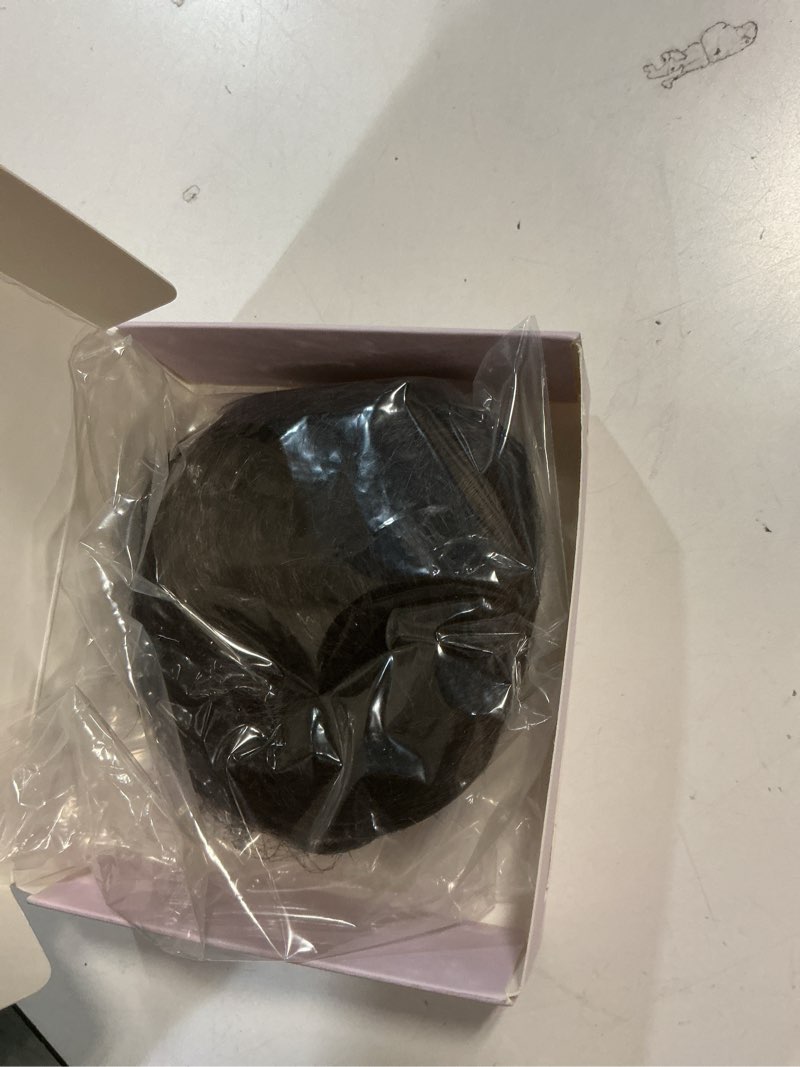 Condition photo showing Good Condition for BARSDAR 100% Human Hair Bun Extension - Real Human Hair Dark Brown Messy Bun Scrunchie for Women - Elastic Wavy Brown Updo Extensions Thick Soft Fluffy Natural Looking Chignons Hairpieces Daily 1 Count (Pack of 1) Dark Brown