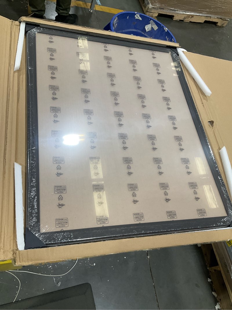 Condition photo showing Good Condition for 22x28 wood frame black, rustic natural wooden 28x22in poster picture frame, distressed 22 x 28inch woodgrain gallery photo frame with hd plexiglass, horizontal vertical wall mounting display 1pcs black 22x28