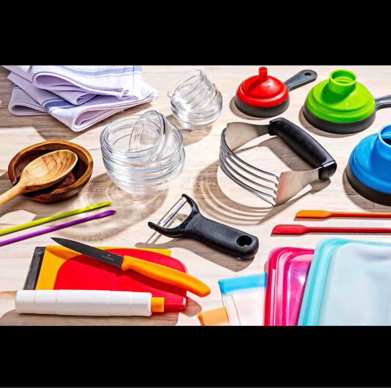 assorted kitchen tools and accessories