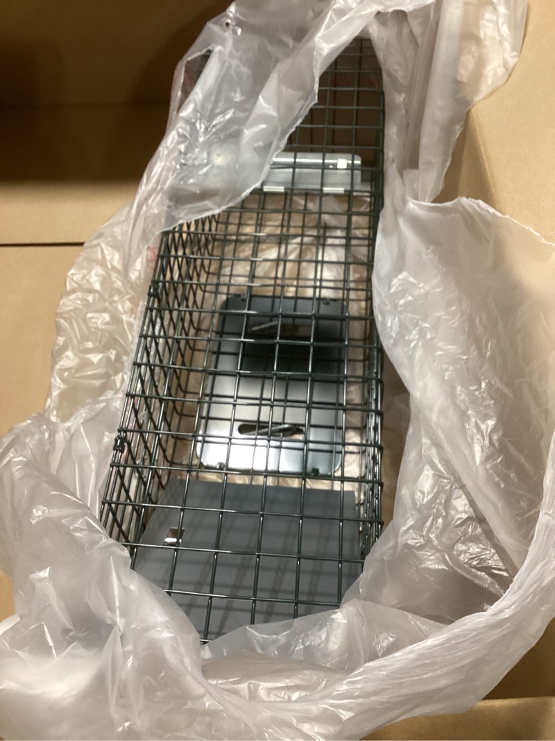 Condition photo showing As Is for Humane Way Sentinel 24 Inch Live Animal Trap - No Assembly Required - Safe Small Traps for All Animals - Cat, Squirrel, Rabbit, Rodent - 24" L x 7.5" W x 7.5" H