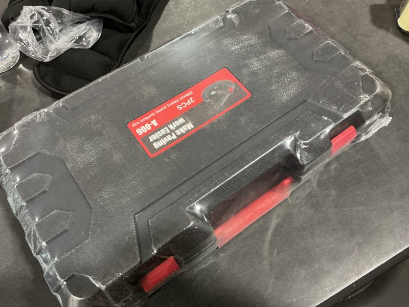 Condition photo showing New/Like New for Glass Suction Cups 8-inch Heavy Duty Hand-held Glass Lifter 600LBS Load Capacity Powerful Industrial Suction Cups with Pressure Gauge for Ttransport Glass Window Tile with Carry Box 2pc with Barometer