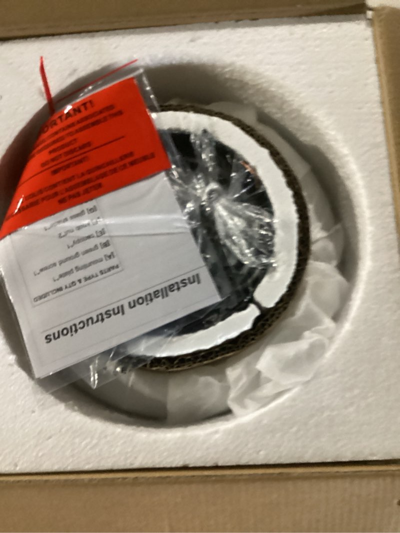 Condition photo showing New/Like New for Mid-Century Modern Semi Flush Mount Ceiling Light, Metal Kitchen Light Fixture with Glass Shade, Mini White and Black Colse to Ceiling Lamp for Entryway Hallway Bathroom (8.66 Inch) Black 8.66 in