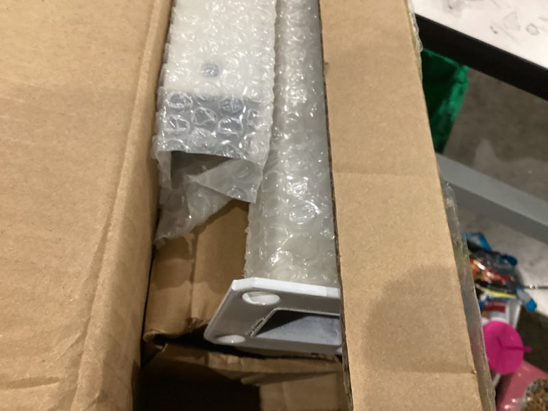 Condition photo showing New/Like New for adjustable handrails for outdoor steps – white metal stair railing with installation kit, 3 steps handrail or horizontal use, wrought iron hand rails for outdoor steps 3 steps white