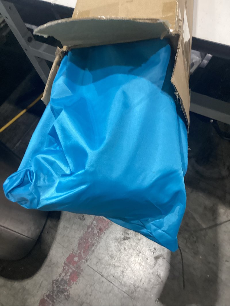 Condition photo showing As Is for raynesys pop up beach tent sun shelter for 3-4 person, sky blue | portable sun shade tent upf 30+ uv protection, breathable mesh window, with carrying bag for sands & outdoor sky blue for 3-4 person