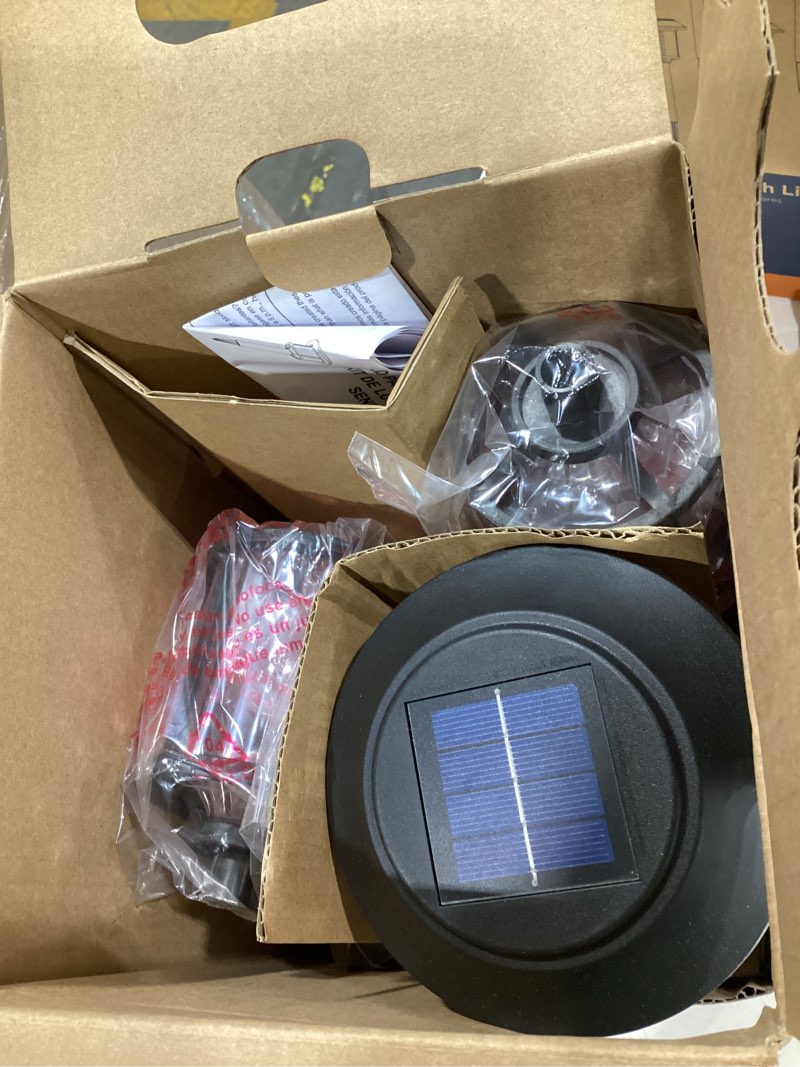 Condition photo showing As Is for harbor breeze 6 -pack 10 -lumens matte black solar led outdoor path light kit ( 3000-k )