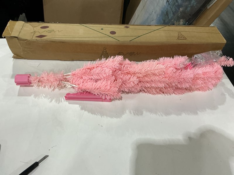 Condition photo showing New/Like New for 3FT Small Christmas Tree?Artificial Christmas Tree for Tabletop?Mini Xmas Tree with 164 Branch Tips, Easy Assembly ?Ideal for Home, Office, Apartment, or Holiday Décor (Pink)