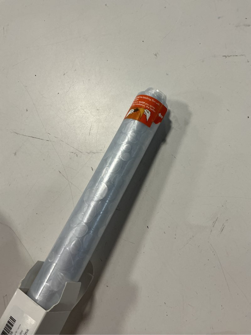 Condition photo showing New/Like New for rabbitgoo window privacy film, decorative rainbow window clings for glass covering, static cling non adhesive door stickers uv blocking, stained glass vinyl decal, 3d pebble, 23.6 x 78.7 inches pebble 23.6" x 78.7"