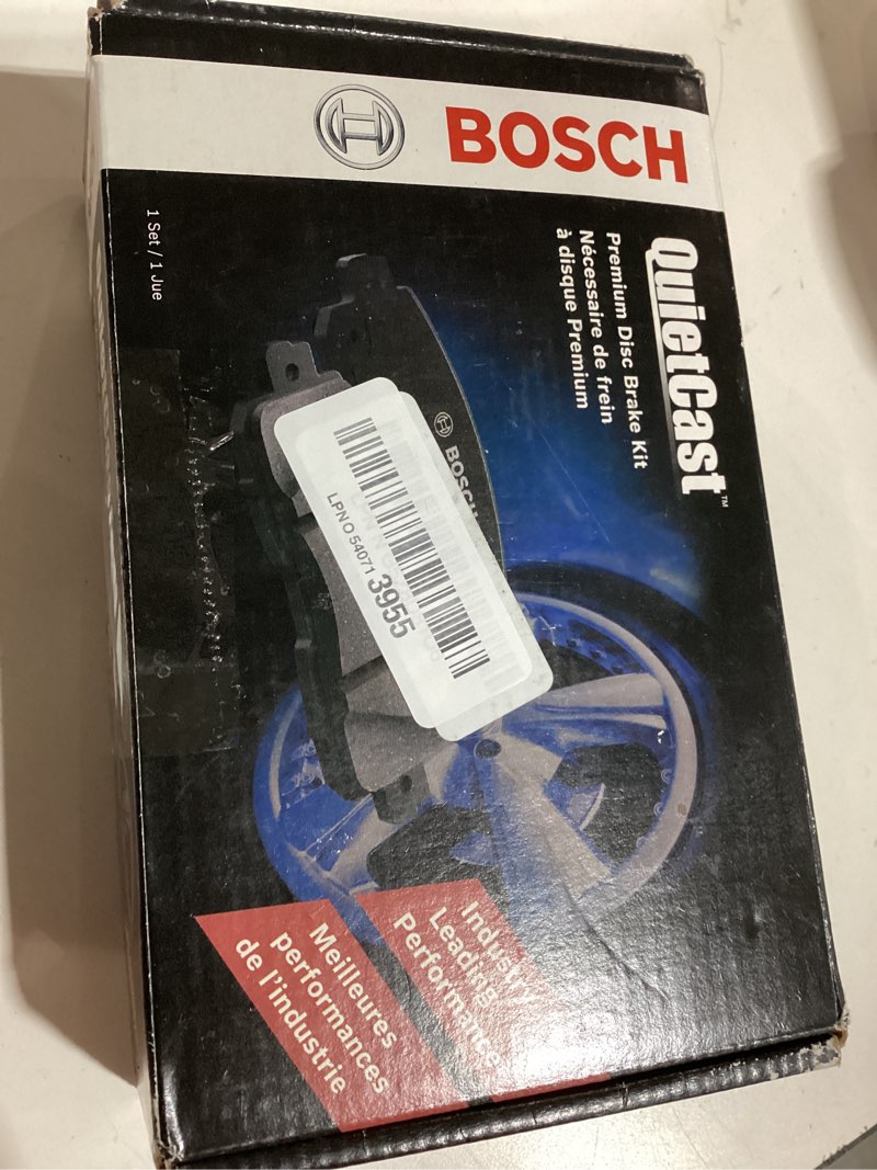 Condition photo showing As Is for bosch bc1169 quietcast premium ceramic disc brake pad set - compatible with select buick rainier; chevrolet colorado, trailblazer; gmc canyon, envoy; isuzu ascender; saab 9-7x; front